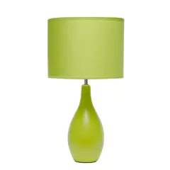 Creekwood Home Essentix 18" Ceramic Dewdrop Table Lamp Green