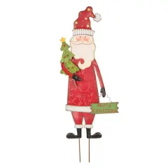 Glitzhome&reg; 36" Santa Metal Yard Stake