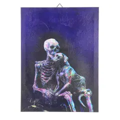 12" x 17" Skeleton with Dog Canvas Wall Art by Ashland&reg;