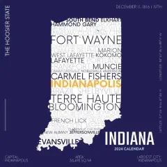 TF Publishing 2024 Home: Indiana Wall Calendar