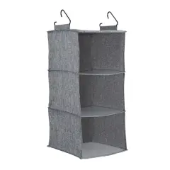 Household Essentials 3 Shelf Hanging Closet Organizer Graphite