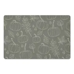 Green Fall Pattern Floor Mat