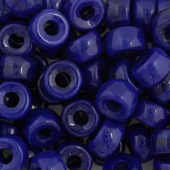 John Bead 9mm Opaque Glass Pony Beads, 100ct. Royal Blue