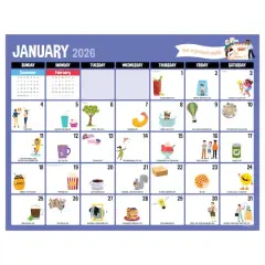 2026 Every Day's A Holiday Large Desk Pad Monthly Blotter Calendar