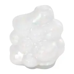 8" Clear Abstract Handmade Bubble Glass Vase