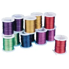 S&S&reg; Worldwide 24 Gauge Metallic Craft Wire, 12 Pack