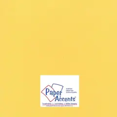 PA Paper&trade; Accents 12" x 12" 80lb. Glimmer Cardstock, 25 Sheets Golden Yellow