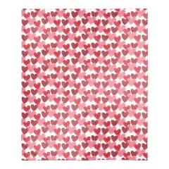 Patchwork Heart Pattern Sherpa Fleece Blanket