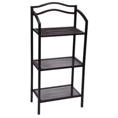 Household Essentials 3-Tier Metal Bathroom Storage Shelf Brown