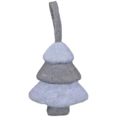 6" Gray & Blue Felt Christmas Tree Ornament