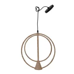 Hello Honey&reg; 17" Abaca Metal Rope Pendant Light