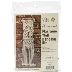 Solid Oak Make-ram&eacute;&trade; Three Leaves Mini Macram&eacute; Wall Hanging Kit