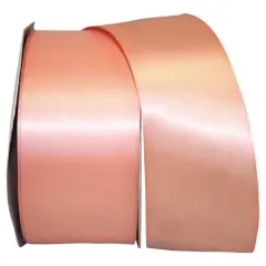 JAM Paper 2.5'' x 50yd. Double Face Satin Ribbon Peach