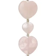 Light Pink Mixed Heart Rose Quartz Beads, 20mm by Bead Landing&trade;