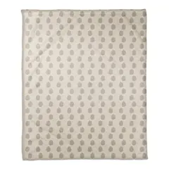 Gray Pumpkin Pattern Fleece Blanket