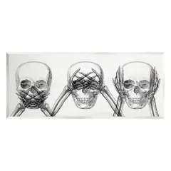 Stupell Industries Speak See Hear No Evil Skulls Wall Plaque Art