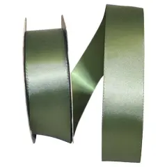 JAM Paper 1.5"x 50yd. Double Face Satin Ribbon Moss