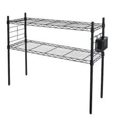 Organize it All Black Steel Etagere Adjustable Shelves