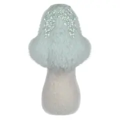 7.5" Light Green Tabletop Mushroom with Sequins