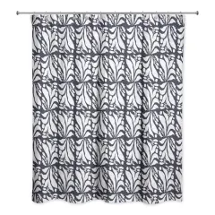 Foliage Shower Curtain Navy