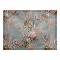 Protea Blooms Cotton Twill Placemat Blue