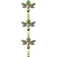 Silver & Green Dragonfly Mix Beads by Bead Landing&trade;