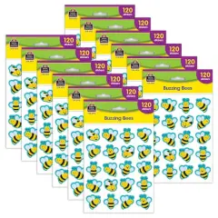 Teacher Created Resources&reg; Buzzing Bees Stickers, 120 Per Pack, 12 Packs