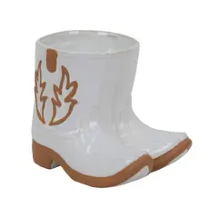 7" White Ceramic Cowboy Boots Tabletop D&eacute;cor by Ashland&reg;
