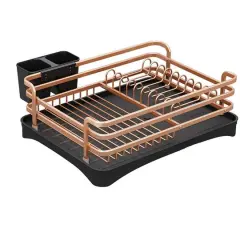 NEX&trade; Rose Gold Aluminum Compact Dish Drying Rack