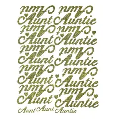 JAM Paper Aunt Gold Standard Script Stickers
