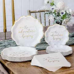 Kate Aspen The Adventure Begins Party Tableware Set, 72ct.