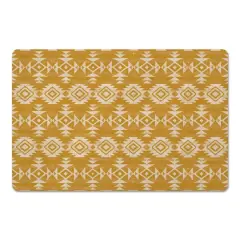 Tribal Gold Pattern Floor Mat