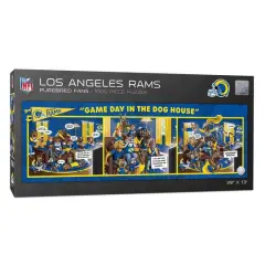 NFL Game Day in the Dog House 1,000 Piece Puzzle Los Angeles Rams