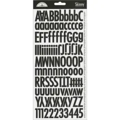 Doodlebug Design Inc.&trade; Skinny Cardstock Alpha Stickers Beetle Black