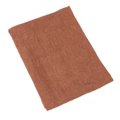 Hello Honey&reg; Stonewashed Linen Decorative Tea Towel Rust