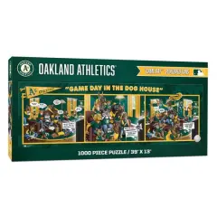 MLB Game Day in the Dog House 1,000 Piece Puzzle Oakland Athletics