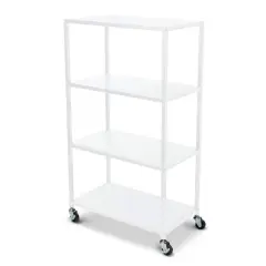 White Heights 4-Tier Rolling Cart by Simply Tidy&reg;