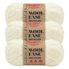 3 Pack Lion Brand&reg; Wool-Ease&reg; Recycled Solid Yarn Cream