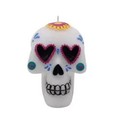 4.6" Day of the Dead Skull-Shaped Unscented Candle by Ashland&reg;