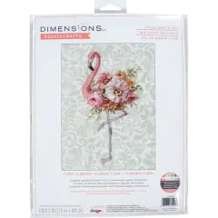 Dimensions&reg; Floral Flamingo Counted Cross Stitch Kit