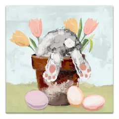 Bunny in Pot 16" x 16" Canvas Wall Art