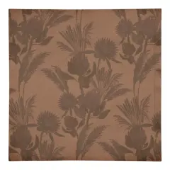 Tonal Protea Blooms Cotton Twill Napkin Rust Tones