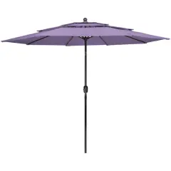 9.75ft. Outdoor Patio Market Umbrella with Hand Crank & Tilt Purple