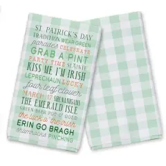 St Pat Words Tea Towel Set of 2