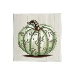 Stupell Industries Green Autumn Pumpkin Patterned Wall Plaque Art
