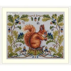 Merejka Squirrel Counted Cross Stitch Kit