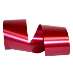 JAM Paper 2.75" x 55yd. Paper Coated Plastic Shiny Ribbon Red
