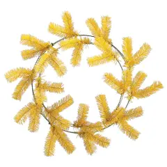 24" Unlit Pine Work Wreath Yellow