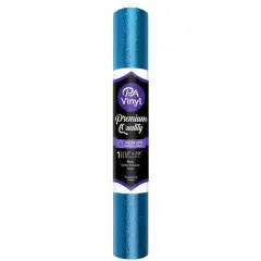 PA Vinyl Glitter Texture Iron On Stretch Vinyl Blue