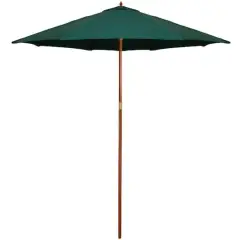 8.5ft. Outdoor Patio Market Umbrella with Wooden Pole Green